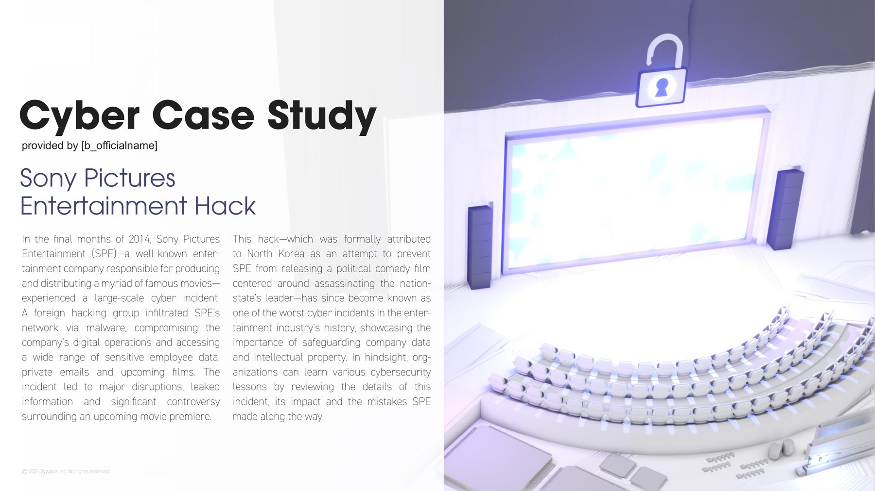 Sony case study, cover