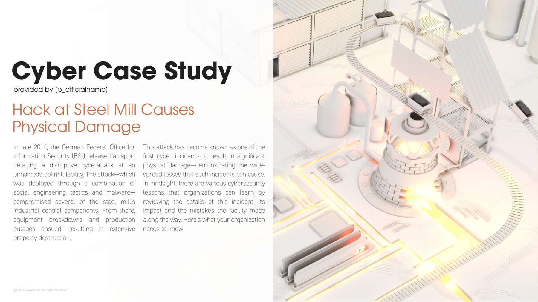 Steel mill case study, cover
