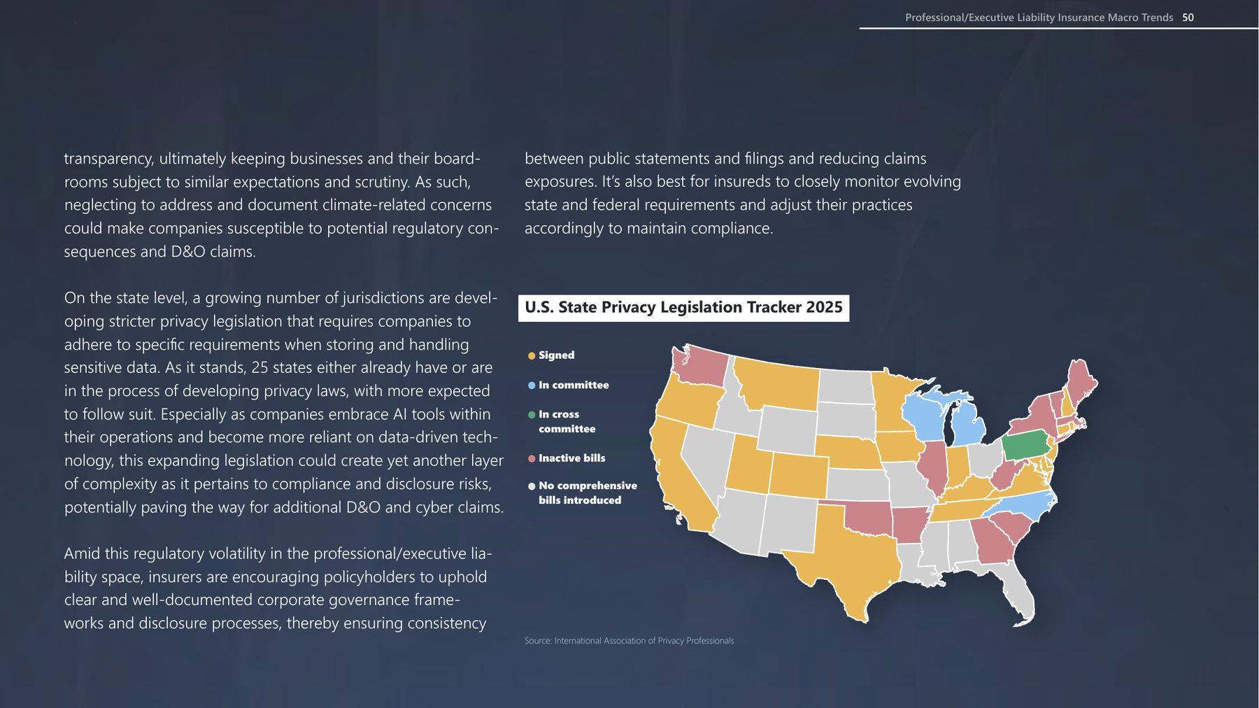 Page 11: U.S. state privacy legislation tracker map